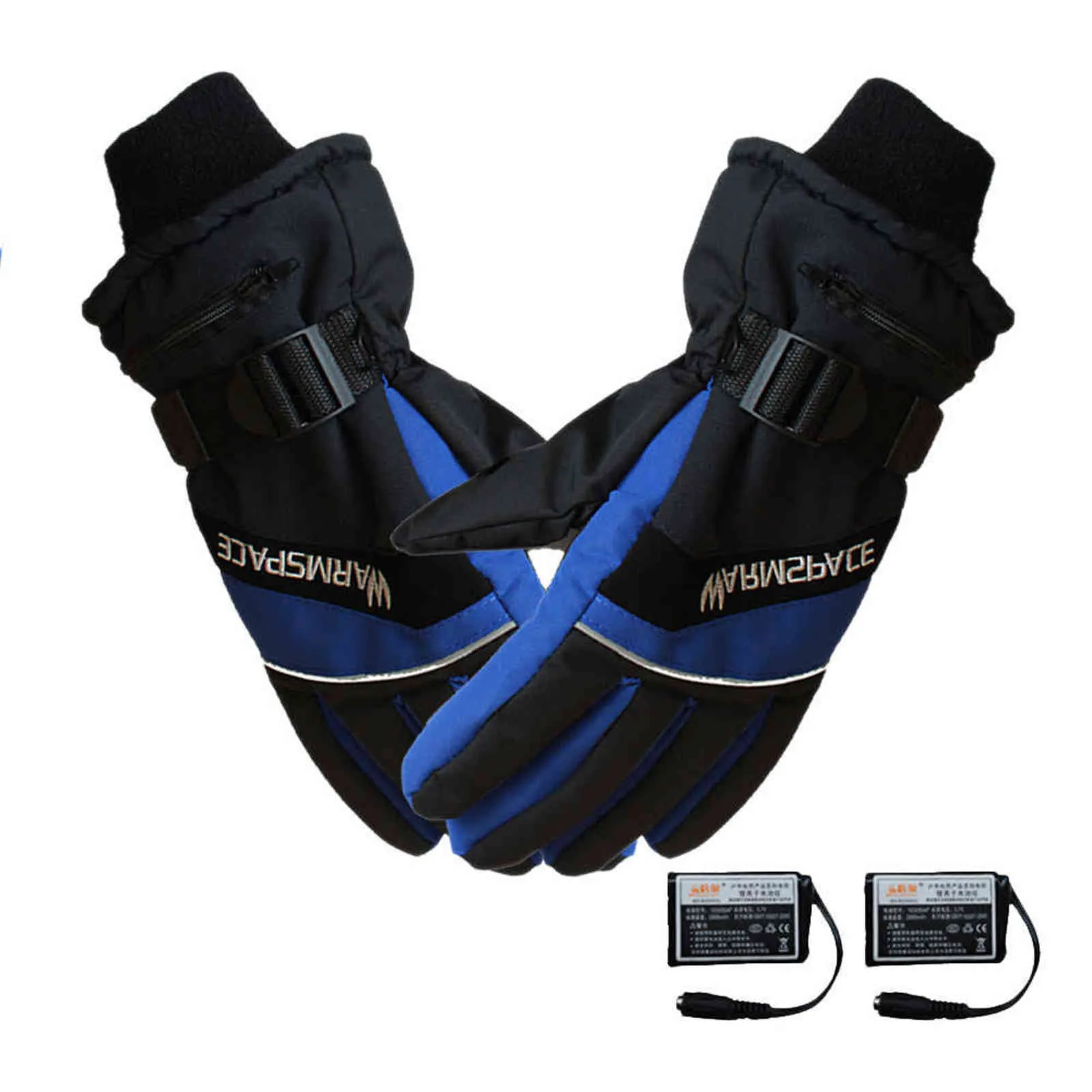 Gants chauffants électriques coupe-vent cyclisme chauffage chaud écran tactile ski USB alimenté pour la chasse pêche moto 211124