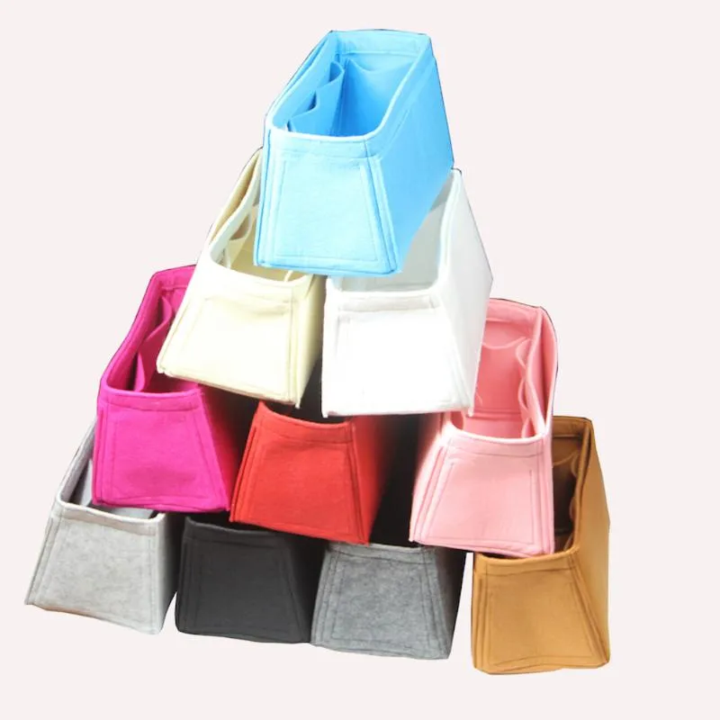 For 25 Bir 30 k s 35 40 handmade 3MM Felt Insert Bags Organizer Makeup Handbag Organize Portable Cosmetic base shape266a