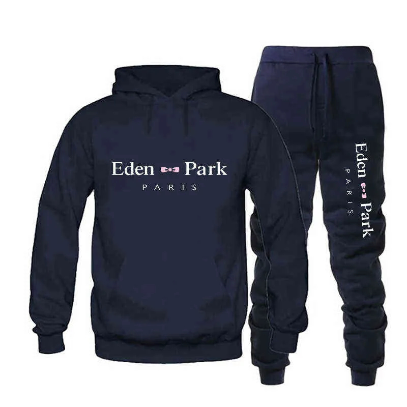 2021 зимний комплект с принтом Eden, состоящий из 2 предметов, мужская толстовка, спортивные штаны, костюм, повседневная мужская спортивная рубашка, брендовая спортивная одежда, размер S-4253q