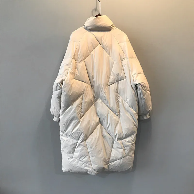 Mulheres grossas, pano de pano de inverno, gola de casaco comprido casaco de tamanho grande casaco quente casaco feminino feminino feminino 201019