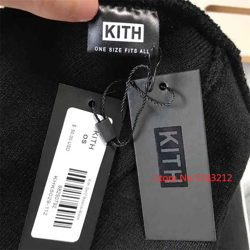 KITH SERIF Beanie Autumn Winter Hats For Men Women Ladies Acrylic Cuffed Skull Cap Knitted Hip Hop Casual Skullies OutdoorH2WO{category}