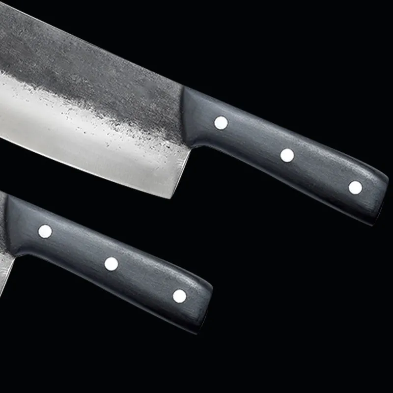 Handgjorda förfalskade professionella kök Lnife-kock Skivning Köttklyver högkolstål Traditionell kinesisk slaktknivar294g