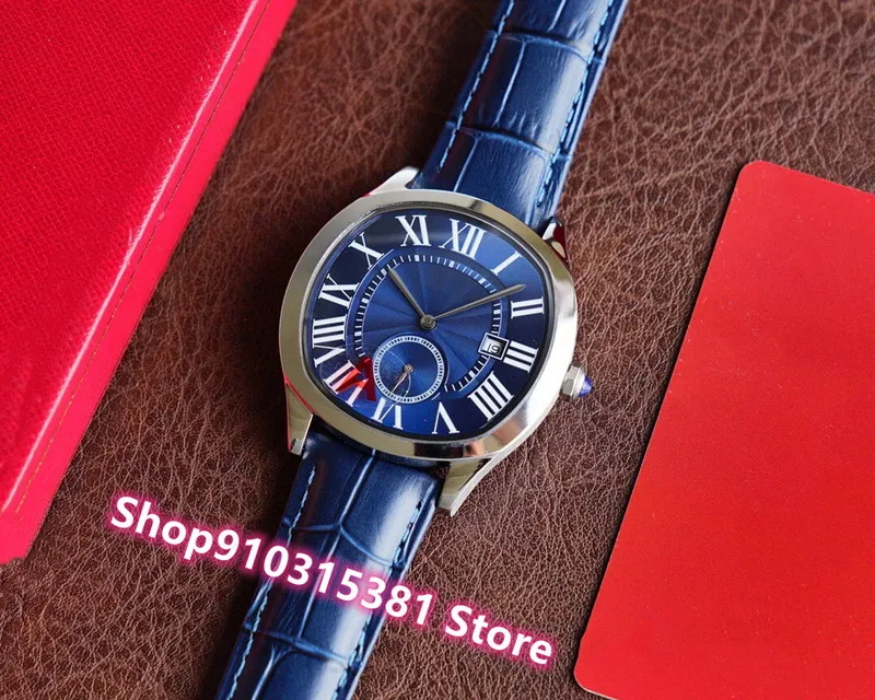 Klasyczna marka Automatyczne mechaniczne męskie zegarki ze stali nierdzewnej Geometryczny kwadratowy zegarek męski numer rzymski zegar 40mm