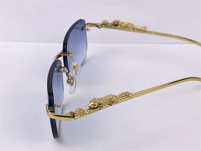 Sprzedawanie vintage okulary przeciwsłoneczne Nieregularne bezcerem 36456413 Kwadratowe szklanki Bezpośrednie szklanki Retro Zwierzęta Projekt mody Uv400 Light Col269d