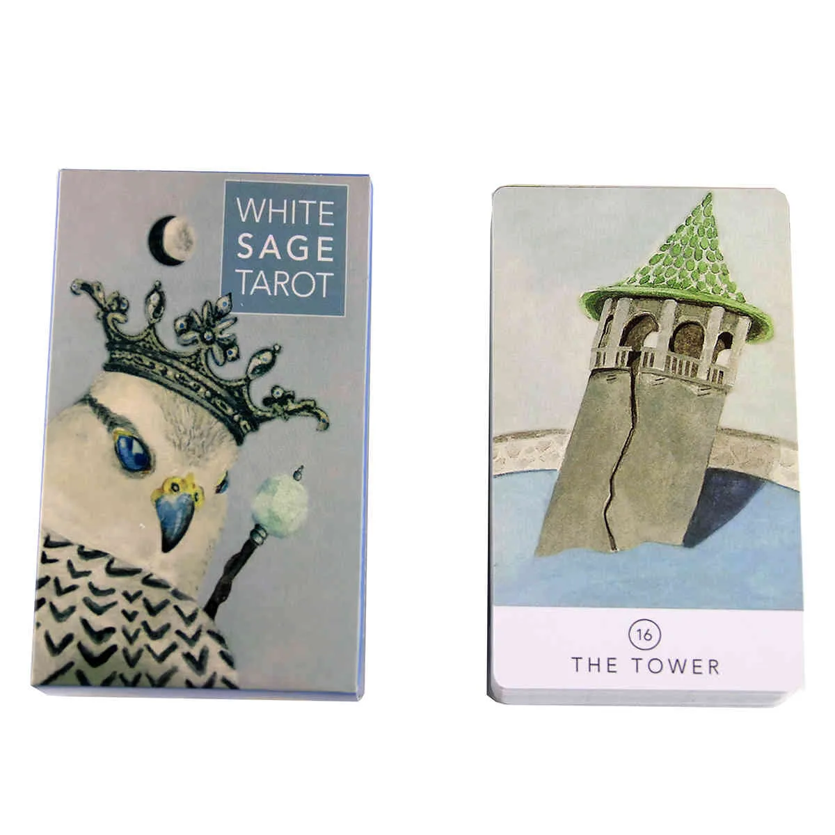 Carte de Tarot de sage sage blanc, le cauchemar avant le pont, cadeau parfait, ange du voyant lumineux, cartes de jeu de sorcière moderne occulte