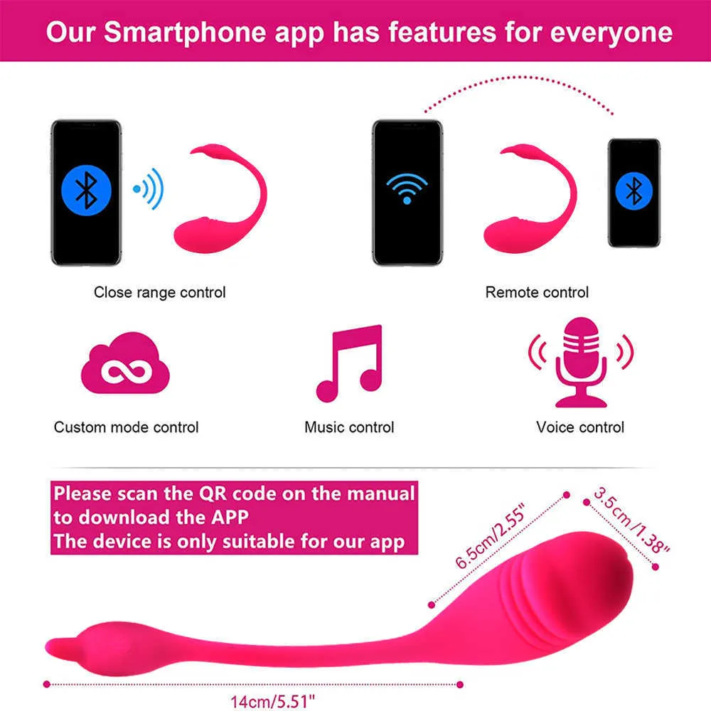 Sex Toys Bluetooth Vibrator Dildos for Women Smart Phone App Wireless Control Magic G Spot Clitoris Toys Par 2106239573197