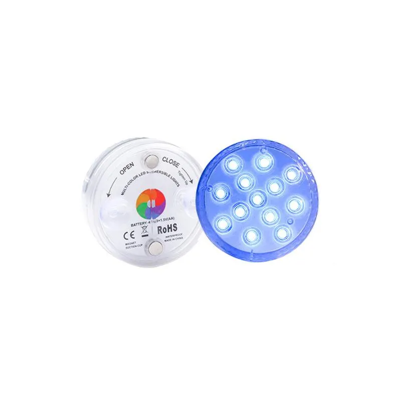 1 pçs à prova dwaterproof água colorido luzes subaquáticas de controle remoto luzes mergulho piscina luz rgb lâmpada led jardim festa Decoration200e