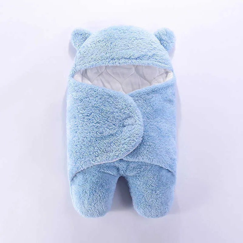 Lzh baby saco de dormir inverno roupas infantis para nascimento sleepsack saco de dormir para bebê menino menina encapuçado envoltório cobrindo cobertor 211025