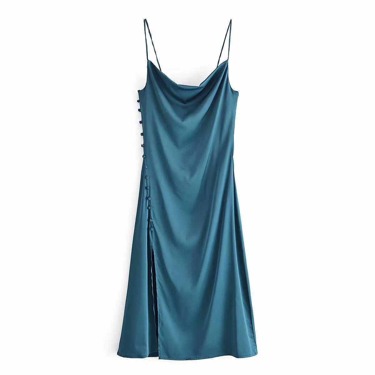 Mulheres Mulheres Satin Vestido Pijama Estilo Elegante Lady Mulher Camisole Curto Vestido 210709