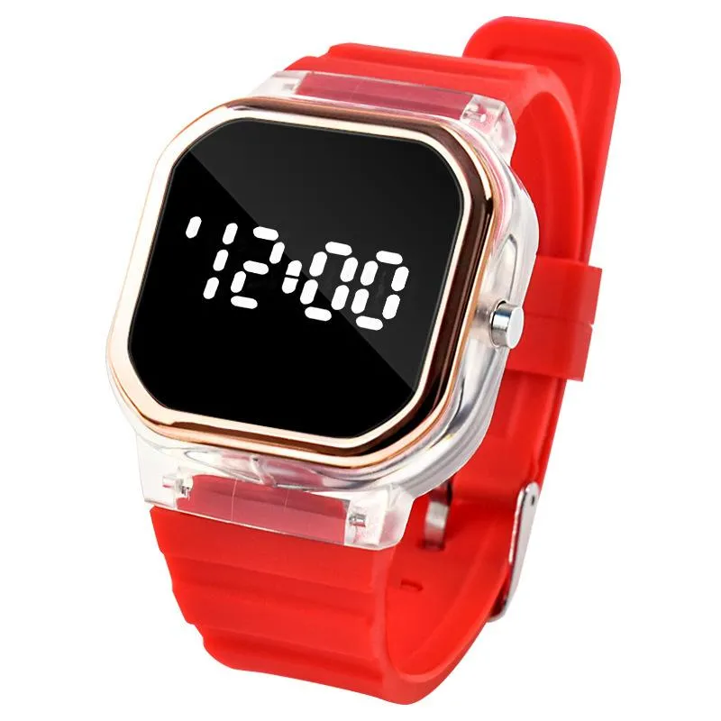 Relógios de pulso 2021 Mulheres Mens Silicone Sport Watch para Crianças Casal LED Relógio Digital Eletrônico Hodinky Relogio253U