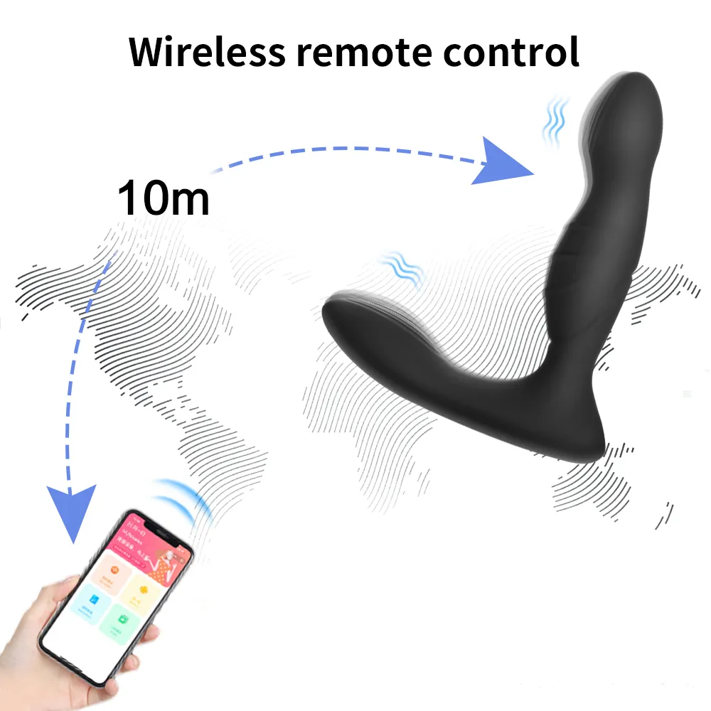 Controle de aplikativo vibrador anal massageador prstata tahmin vibradores brinquedos sexyuais para homens controle remoto popo fiş