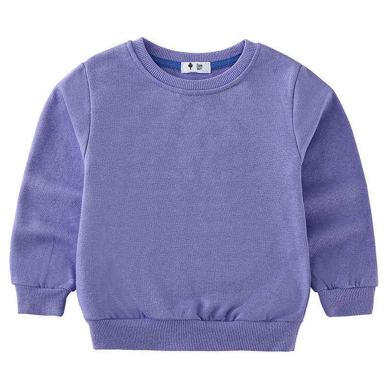 2-8T berbeć dzieciak dziecko dziewczynka wiosna ubrania sweter top z długim rękawem bluza casual zwykły cukierki kolor bluzy słodki strój 211029  t