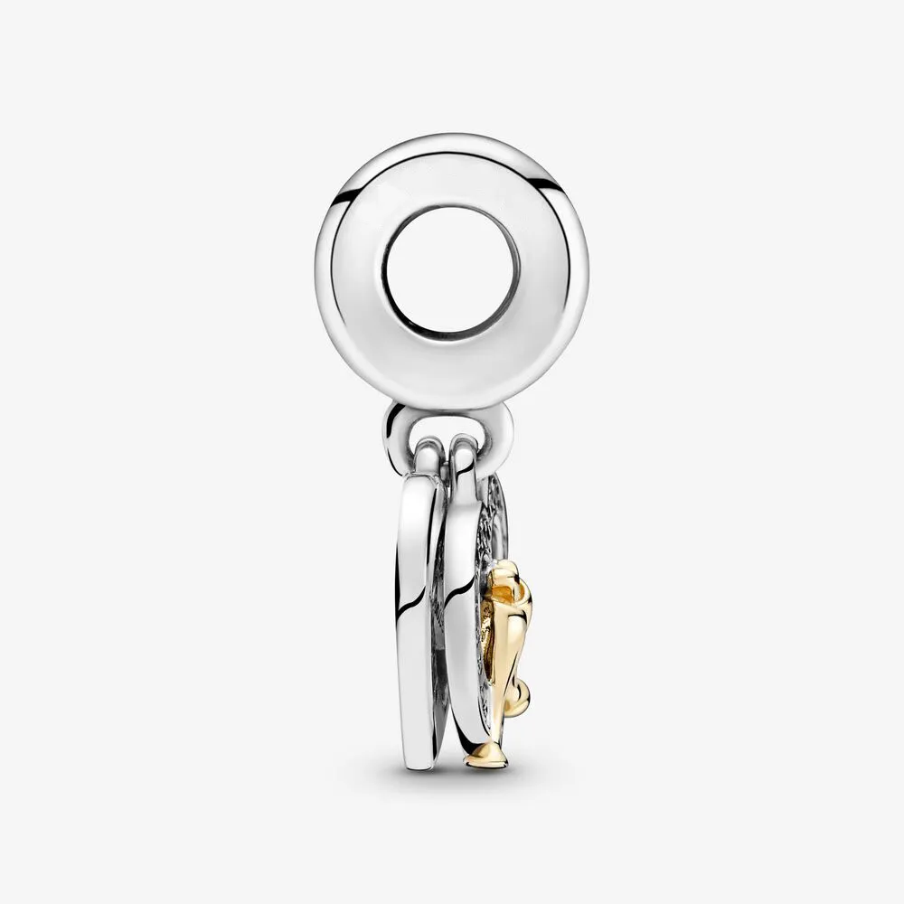 Новое прибытие 925 Стерлинговое серебряное двухцветное двойное двое с юбилей Слух Фарат Оригинальный европейский браслет модные украшения Acces260s Acces260s