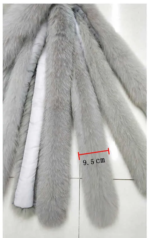 QEARSTAR 2021 новый натуральный лисиц меховой воротник для женщин капюшон светло-серый реальный меховой шарф зимний теплый высококачественный пальто колпачок Z119 H0923