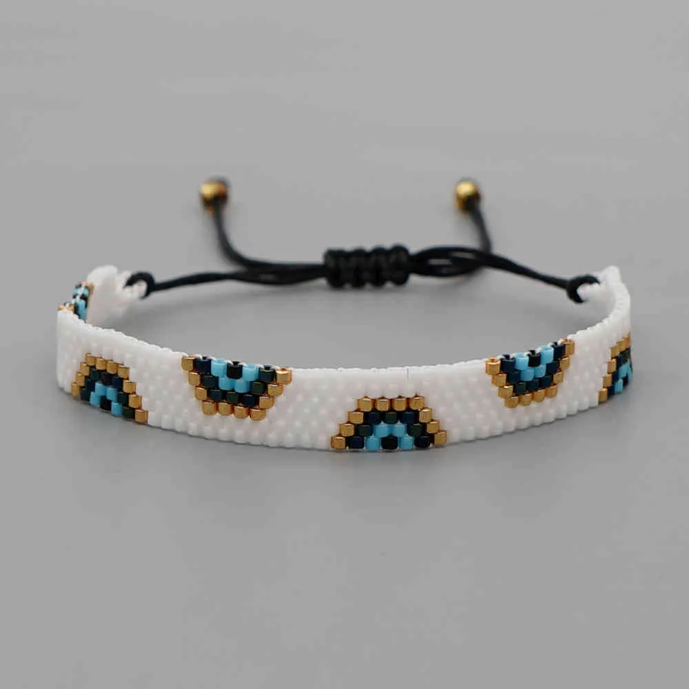 Go2boho – Bracelet porte-bonheur maléfique, bijoux inspirés de perles Miyuki pour femmes, bijoux Ins uniques, œil turc