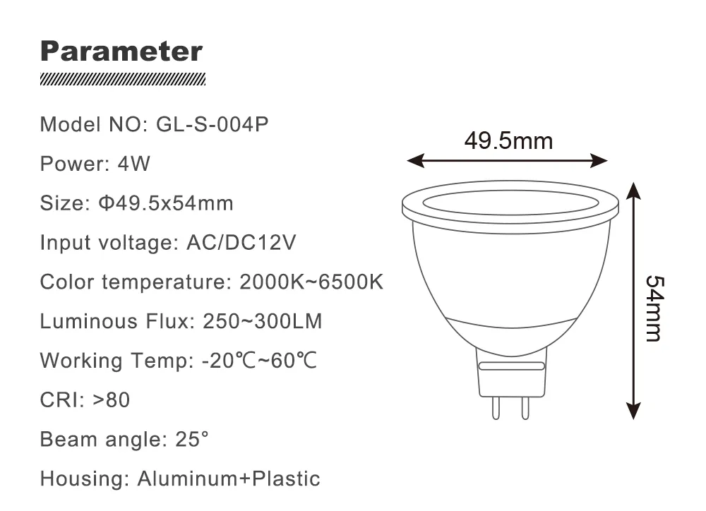 GLEDOPTO SMART ZIGBEE 30 4W RGBCCT MR16 SPONTLIGHT PRO 전구 25도 빔 각도 Alexa Echo Plus AppVoicerf Control5787819