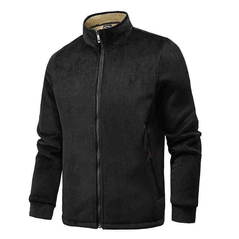 Automne Hommes Vestes Chaud Polaire Manteau Laine D'agneau Vente Vêtements Vestes Mode Hiver Casual Lâche Taille 8XL Veste 211217