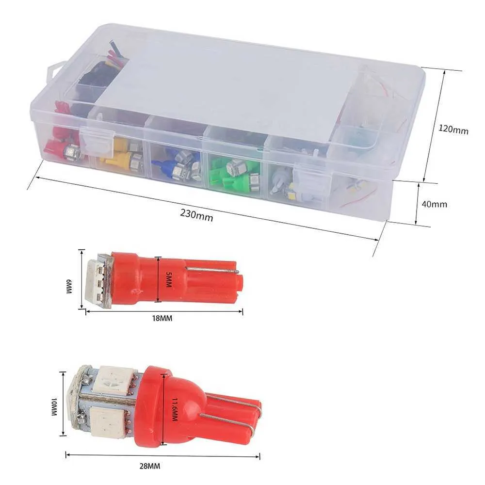 T5 / T10 DI LED PANNEAU DE COMMANDE DE COMMANDE DE COMMANDE DE CLUSTRAGE DU TROUBLE D'APPOISSAGE POUR TURN SIGNAL SAUVEDURE AVEC BASE