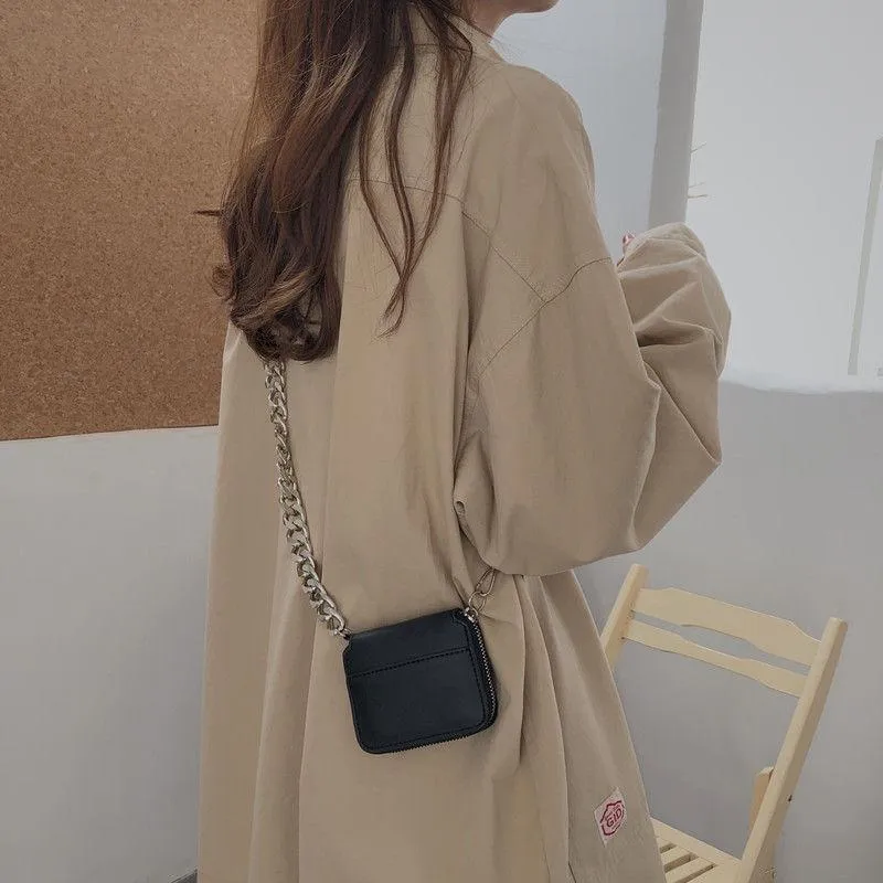 Mulheres corrente cinto saco mensageiro feminino commuter conveniente peito versão coreana da moda selvagem mini pequeno square252p
