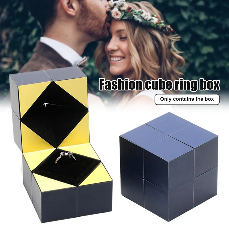 퍼즐 보석 상자 발렌타인 데이 제안 약혼 결혼식을위한 마법의 반지 상자 GHS99 210309