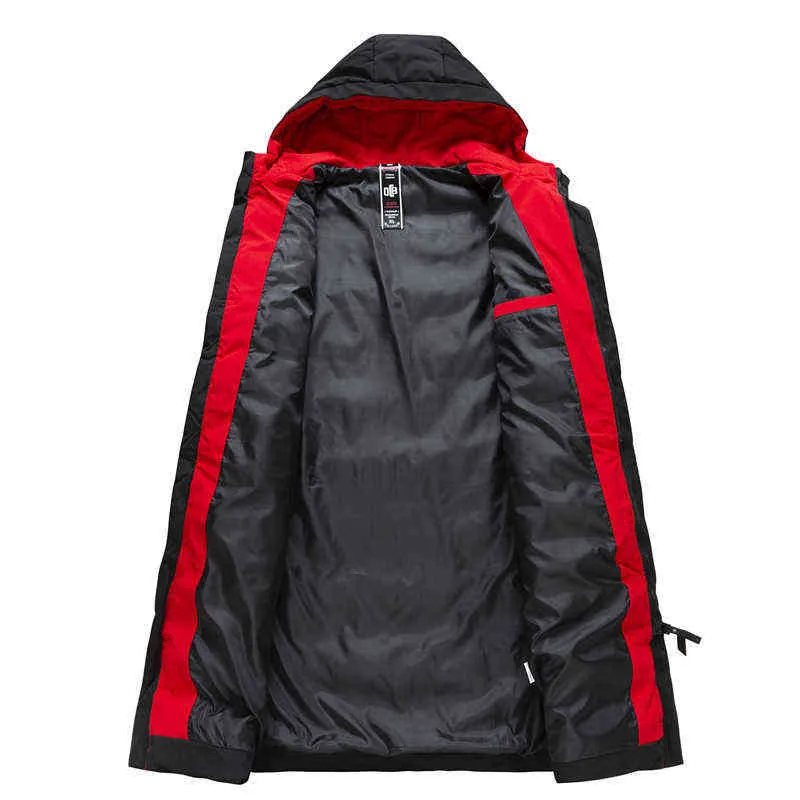 WWKK Mens Uzun Aşağı Ceket Kaban Lüks Marka Kış Katı Siyah Parkas Erkekler Artı Boyutu 4XL Kalın Sıcak Slim Fit Erkek Palto 211110