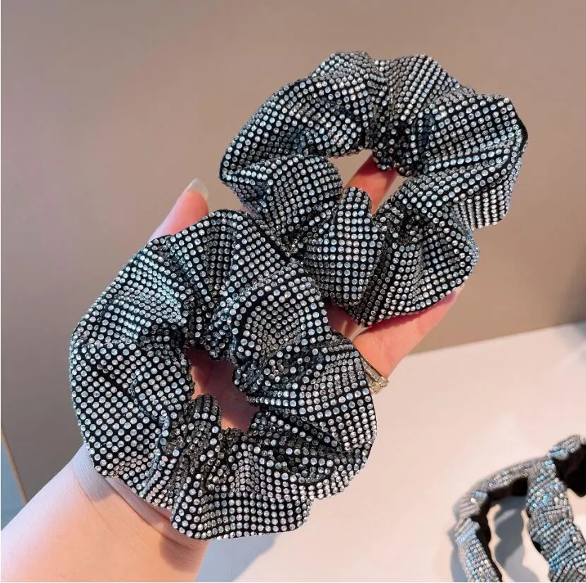South Korea's big brand full Hair Rubber Bands bracelet dual-use super flash Czech diamond Dongdaemun head flower headband fe288O
