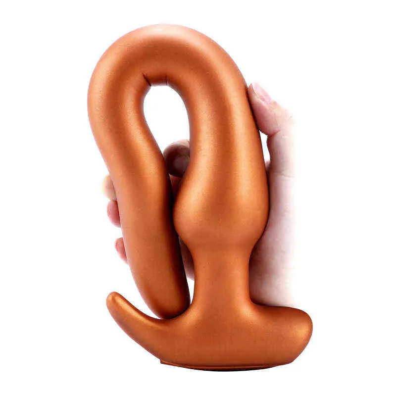 Nxy dildos anal brinquedos super macio jinlong backyard plugue masculino e fêmea masturbação dispositivo líquido sílica gel em profundidade divertido expansão adulto produtos 0225