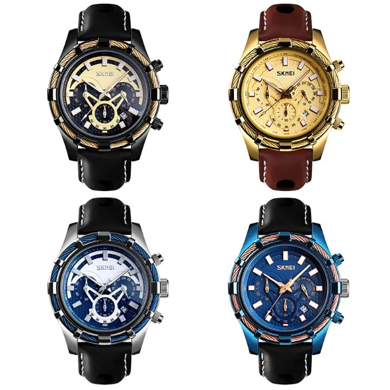 Наручные часы SKMEI Лучшие роскошные кварцевые часы Мужские будильник Chrono Спортивные водонепроницаемые часы Montre Homme Многофункциональные Reloj Hombr288c