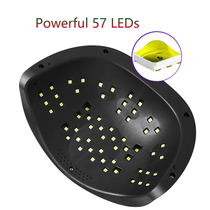 120W Sun X8 Max UV LED Salon 57 LEDS Fast Cure All Gel Polish 10S 30S 60S 99S kraftfull nagellampa torktumlare 210305