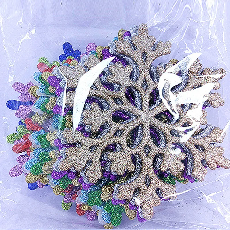 10cm30cmクリスマスデコレーションスノーフレークサンゴ型クリスマス装飾的なカラフルなスノーフレークフェスティバルパーティー窓装飾/ロットBH4921 TYJ