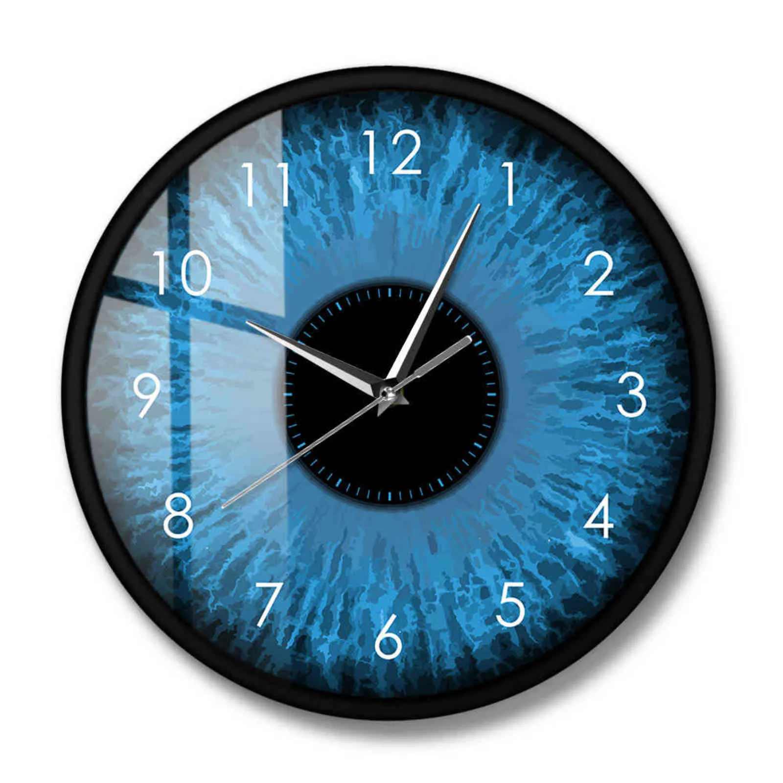 Blue Eyes Iris Opticician Wall Clock dziwne makro gadzi gałki oczne oko Zaprojektowane domowe wystrój