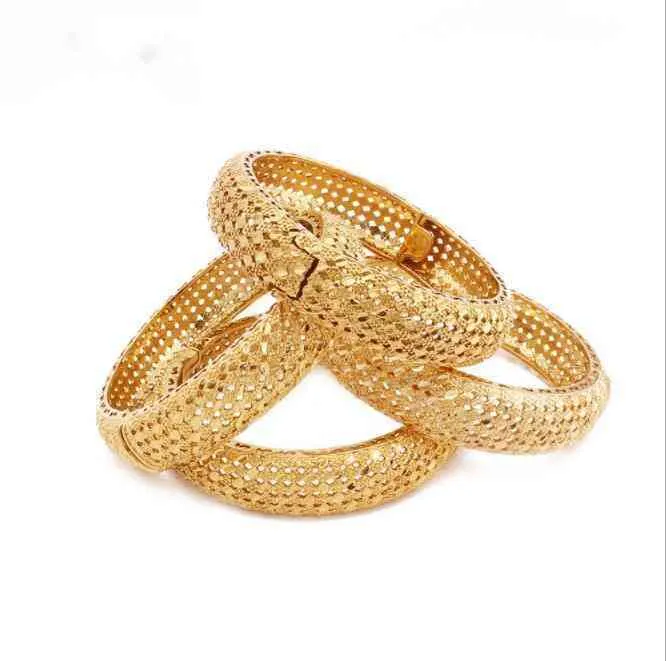 Dubai Jewelry Couple Bracelet Copper Gold Color Bride Wedding Charms Bangles For Men Women Jewelry Y112685007279491831