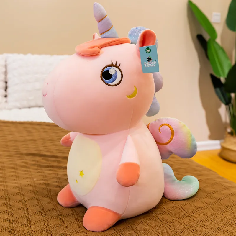 Unicorn peluş oyuncaklar sevimli doldurulmuş hayvanlar bebek çocuklar yetişkin yumuşak yatak odası ev dekorasyon çocuk doğum günü hediyeleri9162086