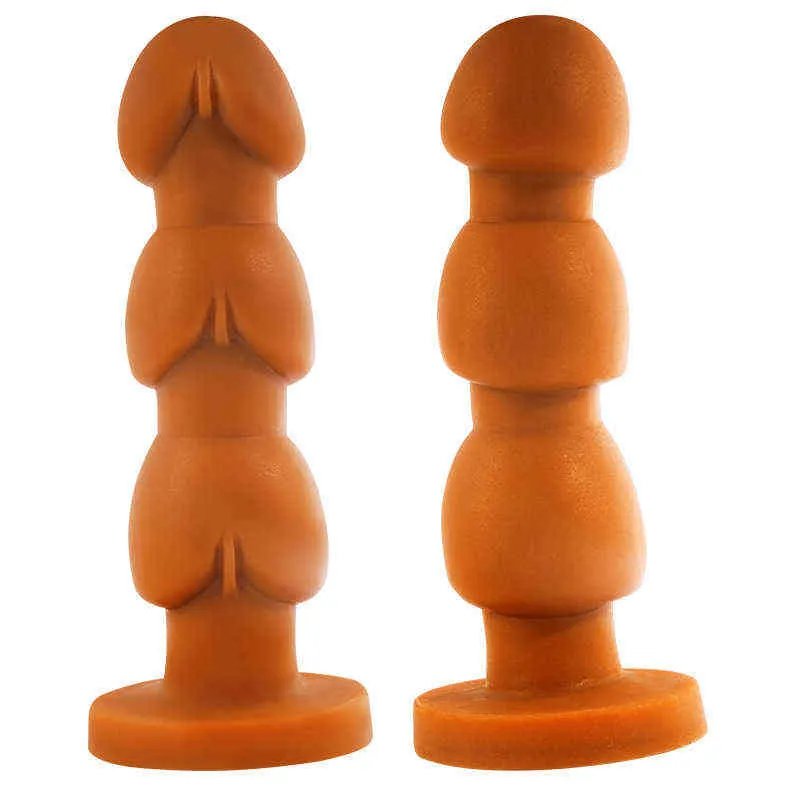 NXY Dildos Anal Leksaker Ny Alternativ Pagoda Backyard Plug Onani Enhet för Män och Kvinnor Mjuk Silikon Chrysanthemum Massage Roliga Vuxna produkter 0225