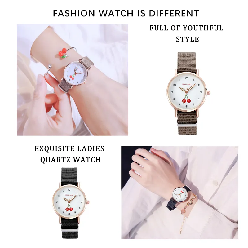 2021 NEUE Uhr Frauen Mode Lässig Nylon Strap Uhren Einfache Damen Kleine Zifferblatt Quarzuhr Kleid Armbanduhren Reloj Mujer242m