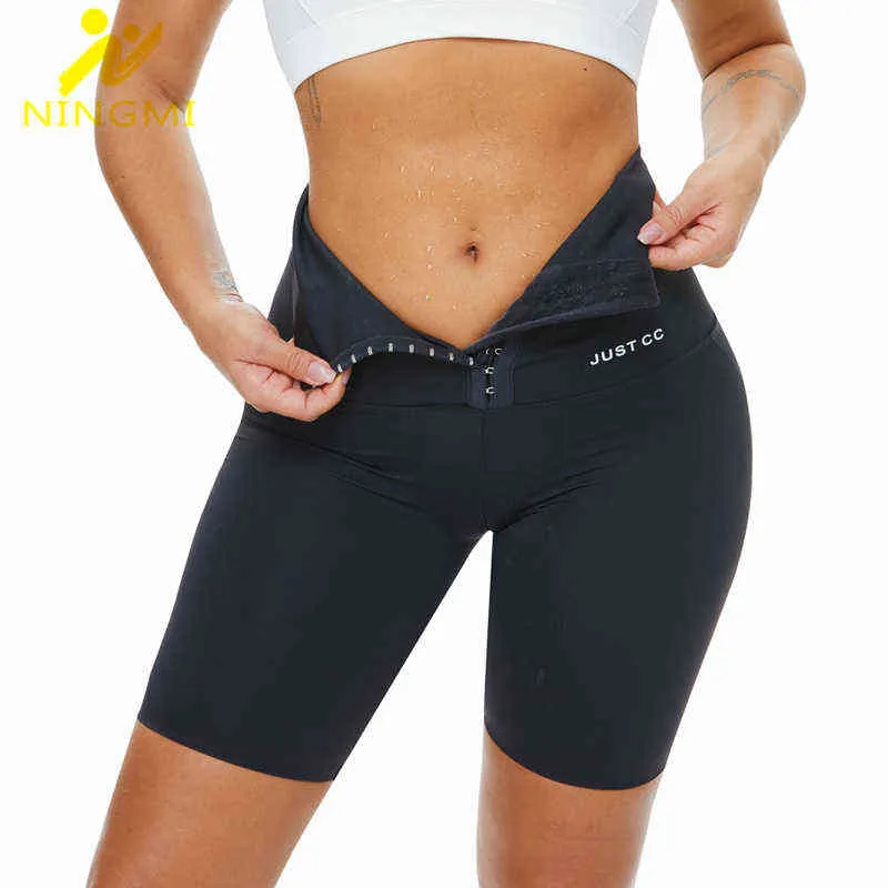 NINGMI Gym Leggings Yoga Shorts Women Fitness High Waist Seamless Workout Leggings Sports Plus Size Belly Waist Trainer Pants H1221
