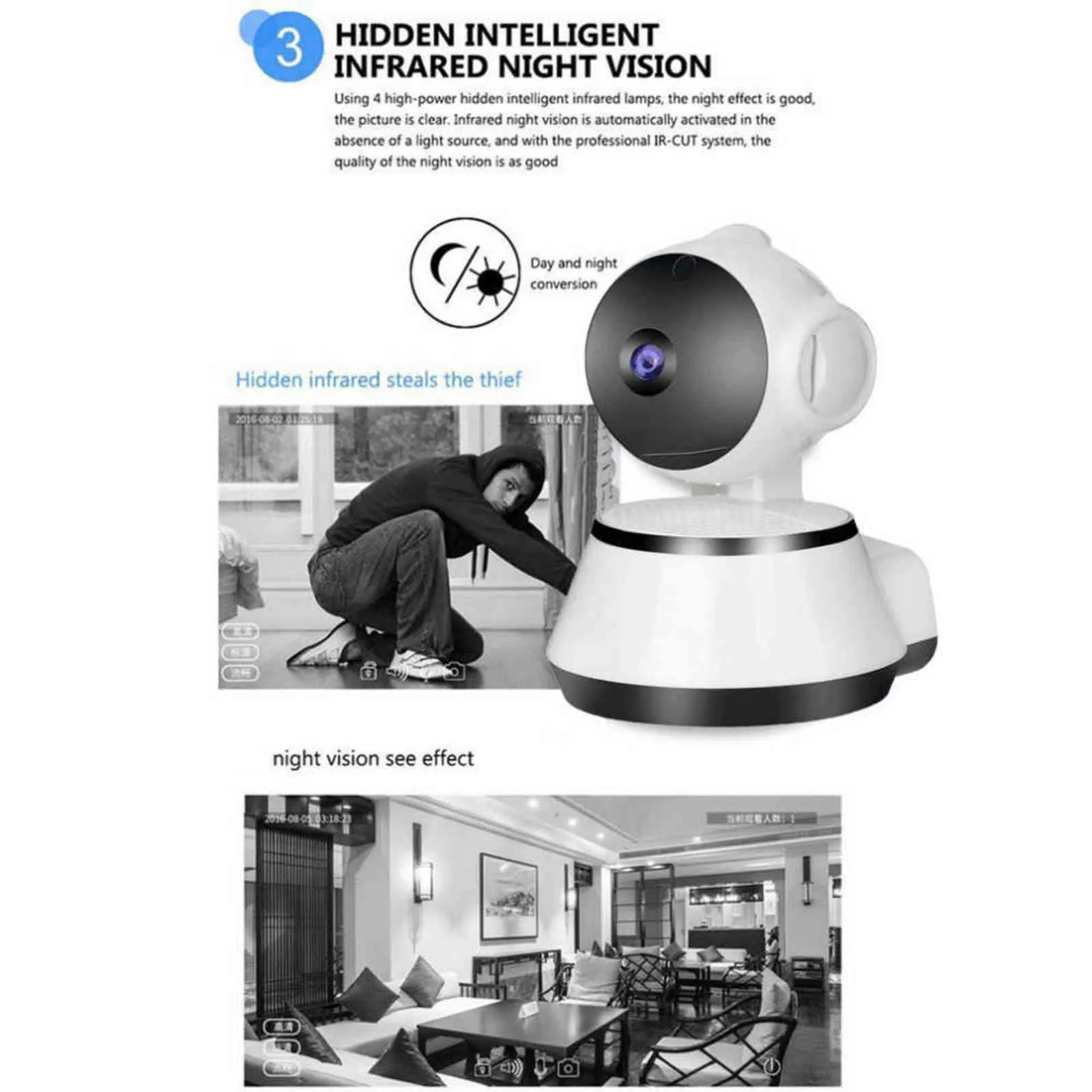 Mini WiFi IP-camera Babyfoon HD Draadloze slimme babycamera o Video camara bebe Record Surveillance Home Security Camera H11253931171