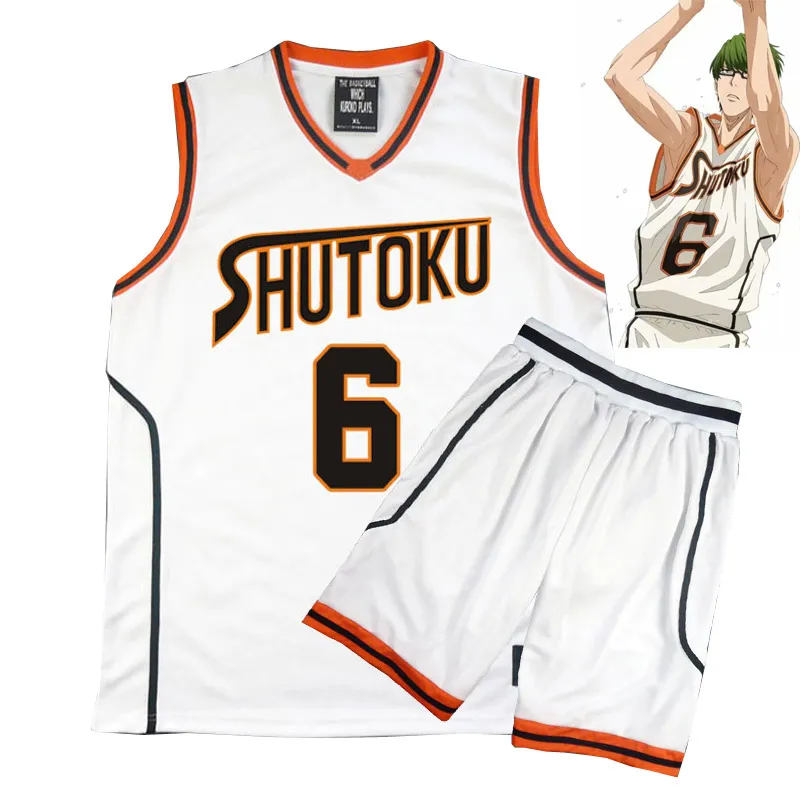 Costume de Cosplay Anime Kuroko no Basuke, uniformes scolaires Shutoku, Midorima Shintaro, maillot pour hommes, vêtements de sport, T-shirt et short, ensemble 309f