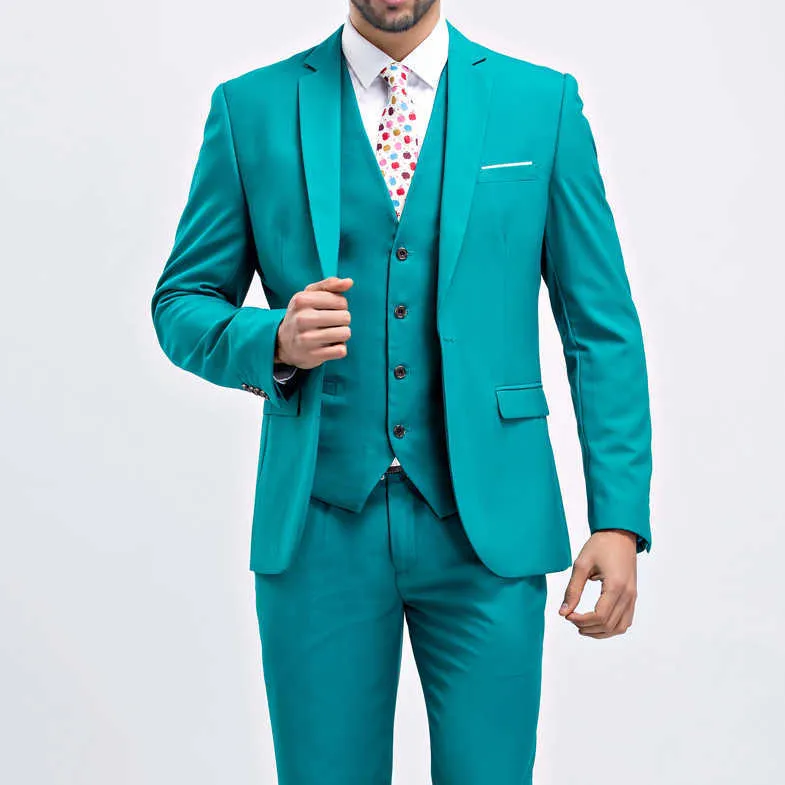 Giacca + pantaloni + gilet 2021 ballo di fine anno personalizzato di fascia alta Abito da uomo casual da sposa Abito da smoking Abito da uomo in 3 pezzi X0909