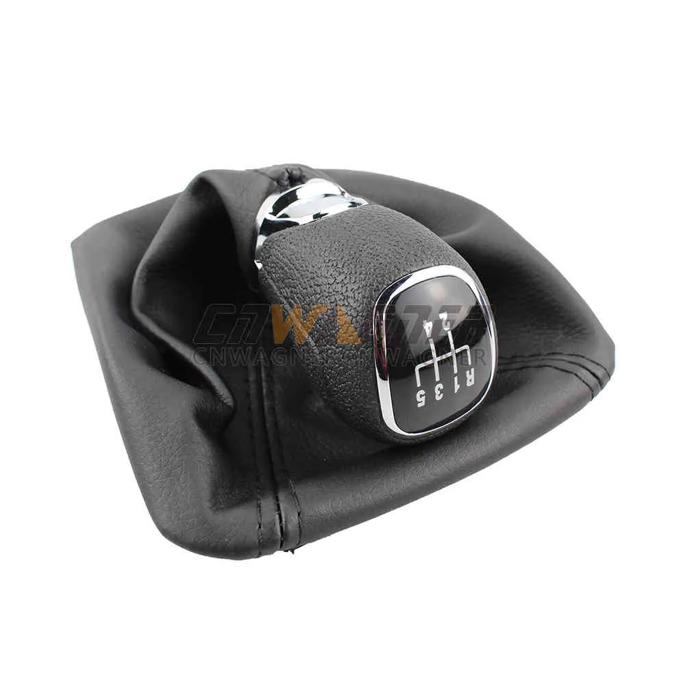 5 6 Speed ​​Lederen Auto Shift Gear Knop Hendel Gaitor Boot Cover voor Octavia 2007-2014