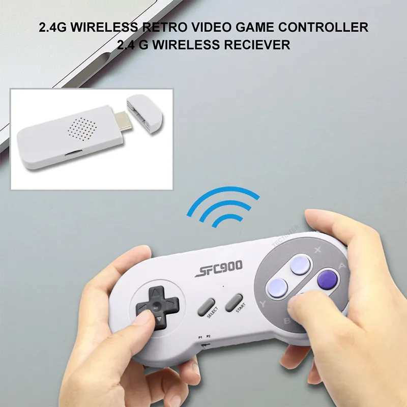 Retro Game Console Mini Video Console с беспроводным игровым контроллером Build в 900+ HD беспроводной игровой контроллер двойных игроков