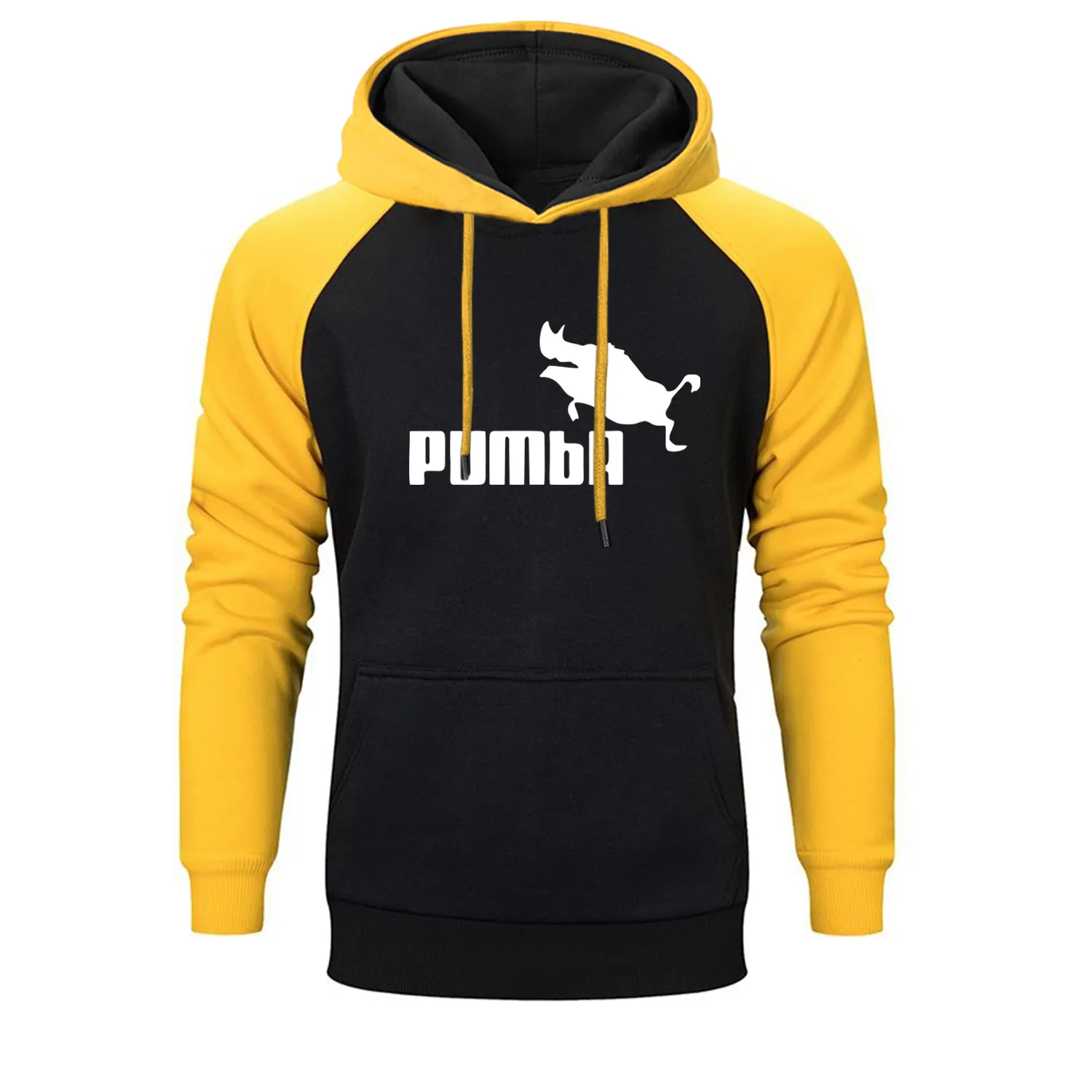 Neue lustige süße Raglan Hoodies Homme Pumba Männer Herren Hoodies Hip Hop Coole Herren Streetwear Herbst Winter Mode Sweatshirt LJ200826