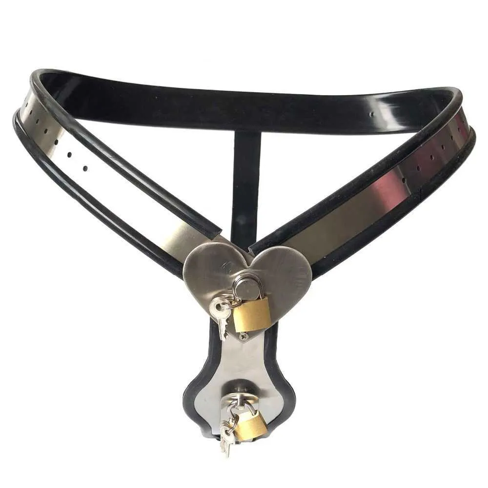 Tipo de coração aço inoxidável cinto de castidade feminina bugina plugue anal underwear BDSM Bondage bloqueio dispositivo adulto sexy brinquedos para mulheres homens