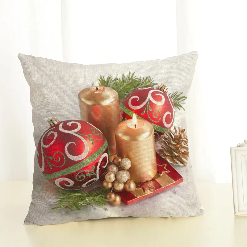 Anno Decorazioni natalizie la casa Ornamenti Navidad Frozen Party Fodera cuscino decorativa personalizzabile Y201020