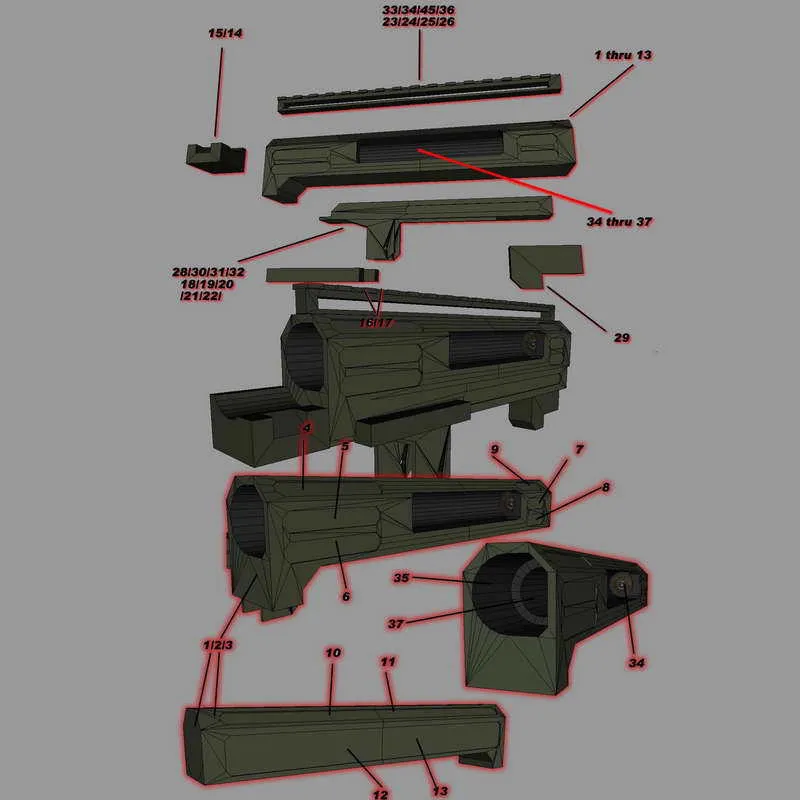 M200 papel brinquedo arma escala 1: 1 3D DIY kits sniper rifle militar blaster quebra-cabeça para crianças adultos cosplay adereços jogos ao ar livre