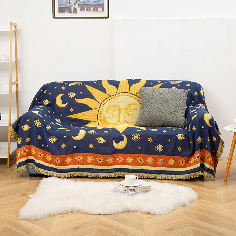 Nordisk solgud kast filt för sängar soffa täcker vardagsrum dekoration sängöverdrag utomhus picknick filtar fritidshandduk rug312u