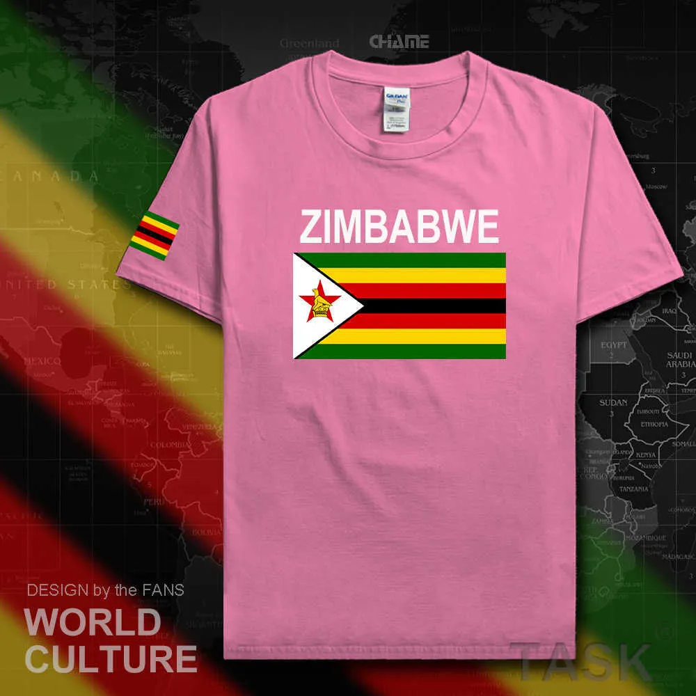 ZIMBABWE erkekler t gömlek formaları ulus takım tshirt 100% pamuk tişört giyim tee ülke spor zwe yezimbabve zimbabwe x0621