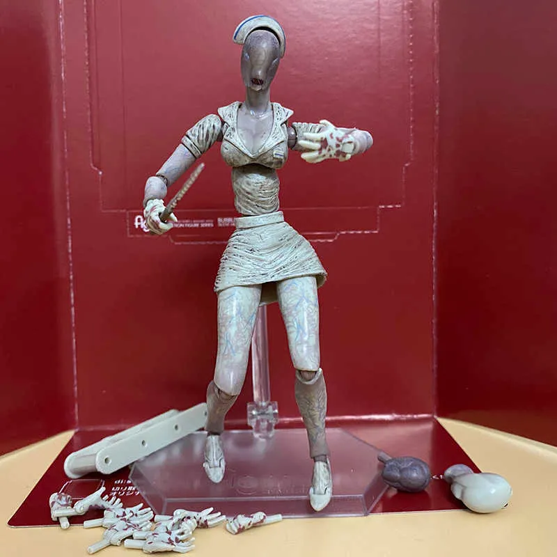 Figma Silent Hill Figuur 2 Red Pyramd Thing Bubble Head Nurse Sp061 Action Figure Speelgoed Horror Halloween Cadeau Q06215212943