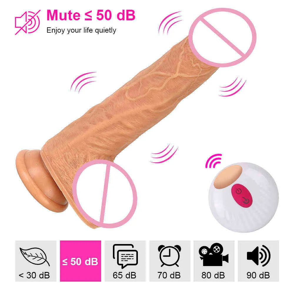 Massageföremål uppvärmning av penisvibrator Kvinnlig onani Automatisk teleskopisk roterande dildo med starka sucker sexleksaker för kvinnor278U