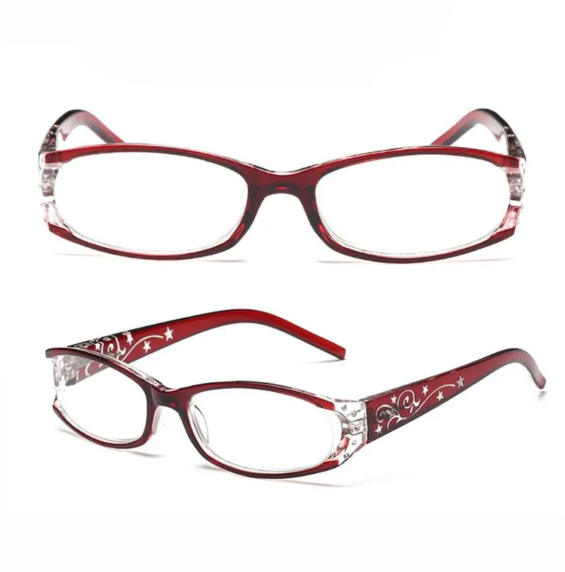 Okulary przeciwsłoneczne Dwie pary projektu okulary czytania kobiety prostokąta retro eleganckie przeciwbezpieczenie przeciw niebieskie 0 75 1 1 25 1 5 do 4249f